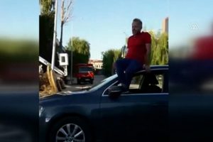 Otomobili böyle kullandı! Her yerde aranıyor