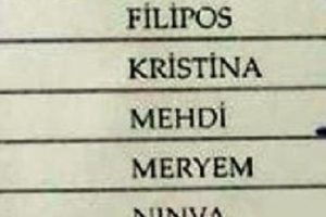 Midyat'taki okulun sınıf listesi sosyal medyada ilgi gördü