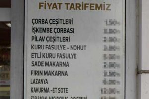 Lokantanın fiyat tarifesi sosyal medyayı salladı!