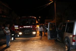 Aracı kundaklanan kadın baygınlık geçirdi