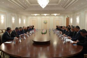 Yıldırım, Özbekistan Cumhurbaşkanı Mirziyoyev ile görüştü