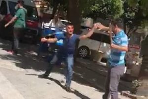 Kanlı park kavgası kamerada