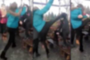 Kavga eden kızlara ibretlik ceza