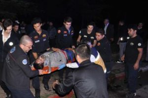 Bursa'da itfaiye binası önünde feci kaza!