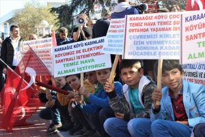 Bursa'da bütün köy şehre inip eylem yaptı 
