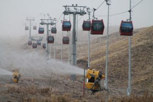 Erciyes'te suni karlama başladı
