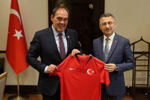 Başkan Demirören'den Fuat Oktay'a ziyaret