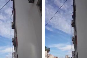 Boyacı 9. katta asılı kaldı