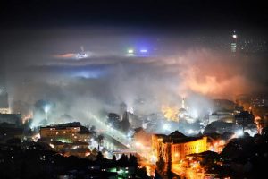 Saraybosna'da yoğun hava kirliliği