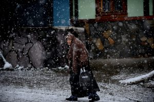Bursa'nın tarihi mekanları kar altında