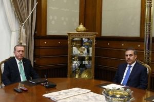 Cumhurbaşkanı Erdoğan, Hakan Fidan ile görüştü