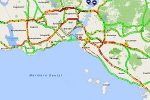 İstanbul'da ''karne'' trafiği havadan görüntülendi