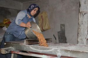 Kayınpederinin su değirmenini 7 yıldır işletiyor