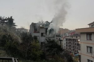 Metruk binada yangın