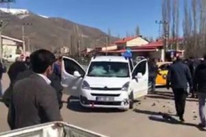 Milletvekili İbrahim Aydemir konuşurken trafik kazası oldu