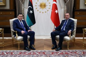 Cumhurbaşkanı Erdoğan, Libya Başkanlık Konseyi Başkanı Al Sarraj'ı kabul etti