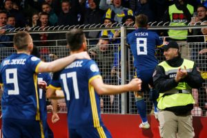 Edin Visca'nın golü Bosna'ya yetmedi