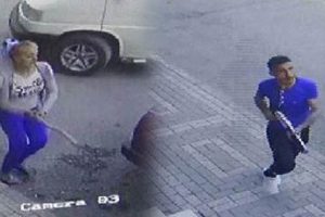 'Telefon kavgası' güvenlik kamerasına yansıdı