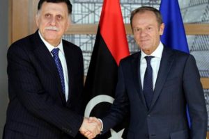 Tusk, Libya UMH Başkanlık Konseyi Başkanı Serrac ile görüştü