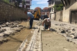 Tarihi çarşı asmazlar caddesinde çalışmalar sürüyor