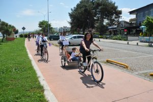 Çevre için pedalladılar