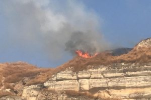 Tarihi kalede yangın çıktı!