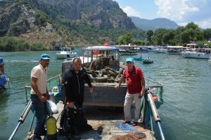 Dalyan'da su altı temizliği yapıldı