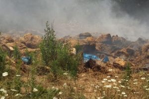 Samanlar alev alev yandı