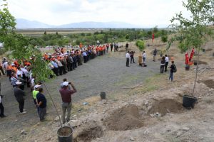 251 şehit anısına 251 adet fidan toprakla buluştu