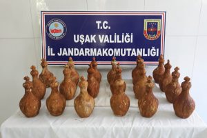 Jandarmadan benzin istasyonunda tarihi eser operasyonu
