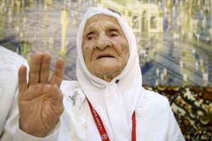 En yaşlı hacı adayı kutsal topraklarda