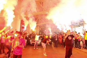 Galatasaray'a Ankara'da coşkulu karşılama