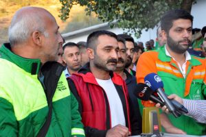 Çankaya'da temizlik işçileri iş bıraktı
