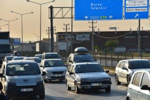 Bursa- Ankara yolunda trafik yoğunluğu