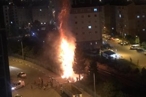 Çocukların attığı torpil yangına neden oldu