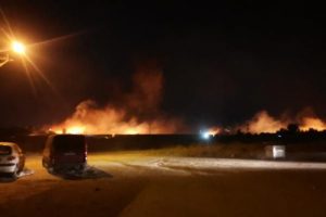 Nusaybin'de eski gümrük kapısında yangın