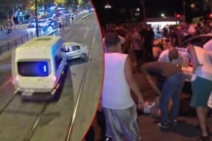 İstanbul'da tramvay yolunda feci kaza: Yaralılar var