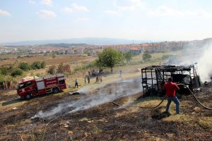 Malkara'da otluk yangını; 10 dönüm alan zarar gördü