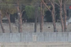 YPG'li teröristler sınırda görüntülendi