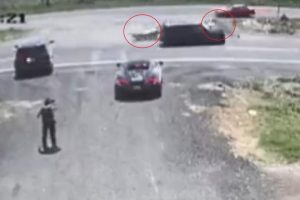 Lamborghini'yi ikiye bölen kaza