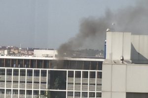 Kavacık'ta özel üniversite binasında yangın