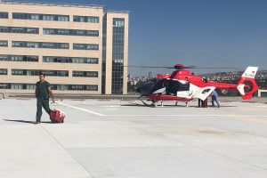Niğde'den ambulans helikopterle taşınan kalp Ankara'da atacak