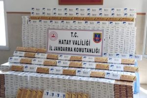 Suriye sınırında 18 bin 750 paket kaçak sigara yakalandı