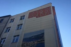 Anne ve kızın üstüne dış cephe kaplaması düştü