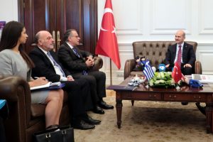 Bakan Soylu, Yunan Bakan Vekili Kumuçakos'la görüştü
