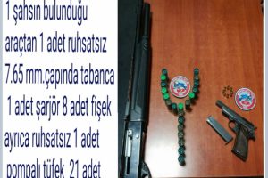 Silahlı şahıslar yakalandı