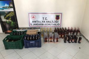 Manavgat'ta kaçak içki operasyonu