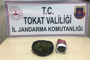 Yayanın üzerinden yarım kilo esrar çıktı