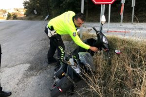Yeni aldığı Bursa plakalı motosikleti ile kaza yaptı