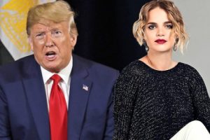 Tuğçe Kazaz'dan Trump'a: ''Küstah herif! Eşsiz bilgeliğine tüküreyim''